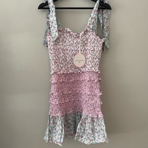 LoveShackFancy x Target Adeline Tie-Strap Smocked Ruffle Dress